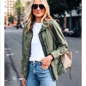 Madewell Fleet Zip Up Military looking Jacket XS